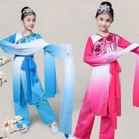childrens classical dance costumes sleeves dance costumes elegant girls chinese style yangko practice clothes