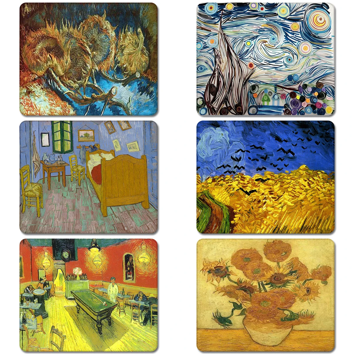 Van gogh Sunflowers Classic Paintings Nature Rubber Table Mouse Pad Laptop Computer Enclosure Mousepad Mat |