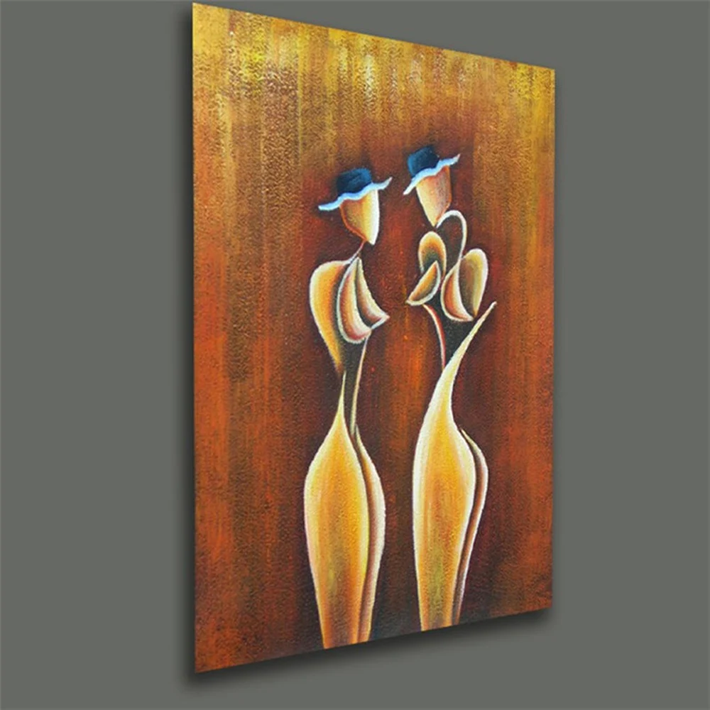 Большая Ручная роспись Абстрактная Современная Настенная живопись Романтика