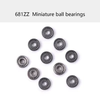 100pcs 681zz ball bearings 1x3x1mm miniature deep groove bearing for skateboard wheels model toys for hardware accessories