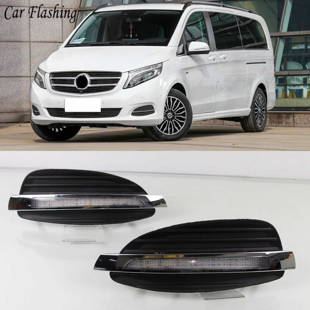 2 шт. Светодиодный дневной светильник автомобиля Accessories12V DRL Противотуманные фары