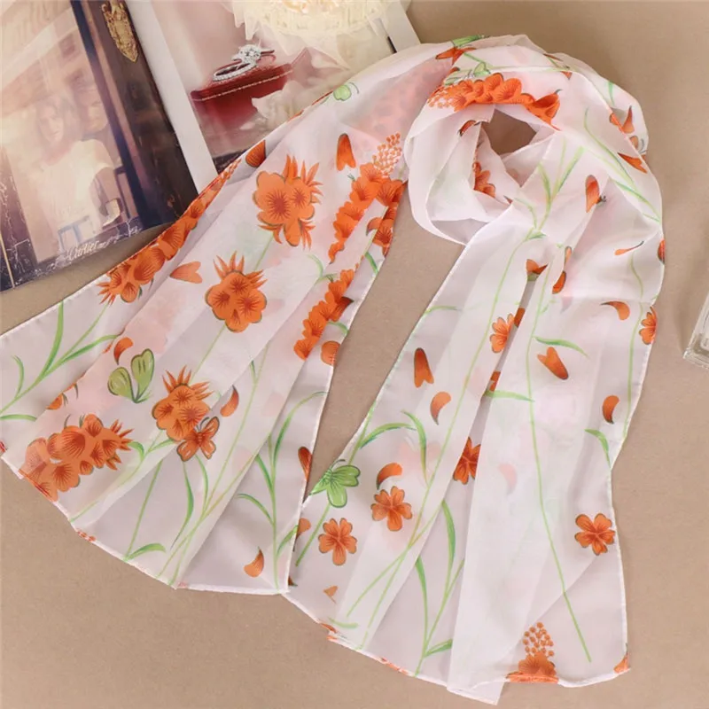 IMIXLOT 2018 New Women Chiffon Silk Scarfs Sweet Spring Scarves Print Flowers Shawl Summer Beach Shawls And Hijabs |