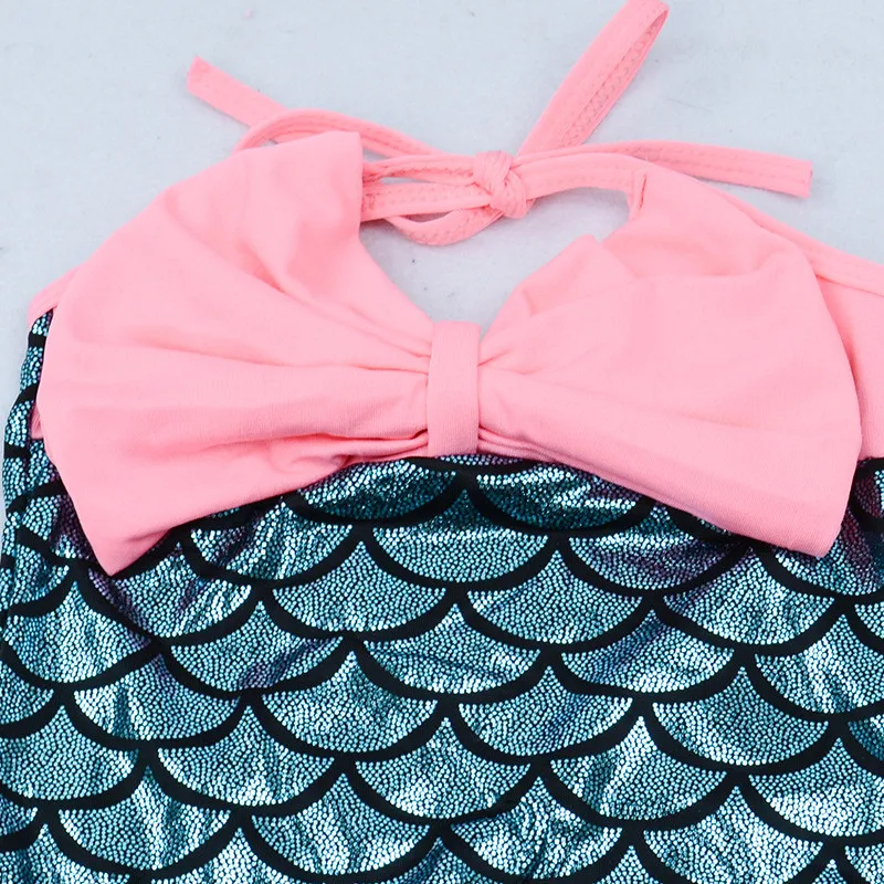 2018 детский купальник с хвостом русалки для девочек комплект бикини пляжный