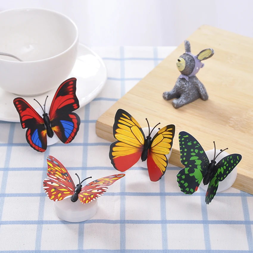 Светодиодный ночник с цветной бабочкой комнасветильник светильник присоской