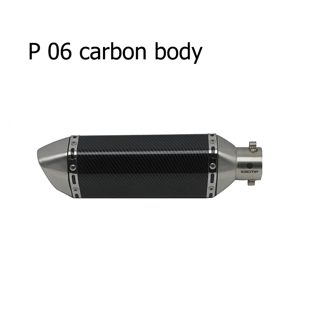P 06 carbon body Alconstar-38-51 мм мотоцикл Akrapovic глушитель труба Yoshimura с DB Killer Escape Moto NINJA CRF 230 NMAX MSX125 MT03 - Цвет: P 06 carbon body
