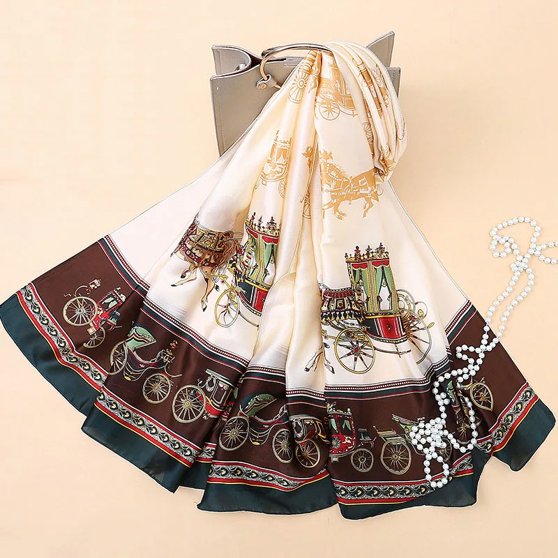 2018 новый дизайн однотонный Шелковый летний женский мусульманский шарф хиджаб