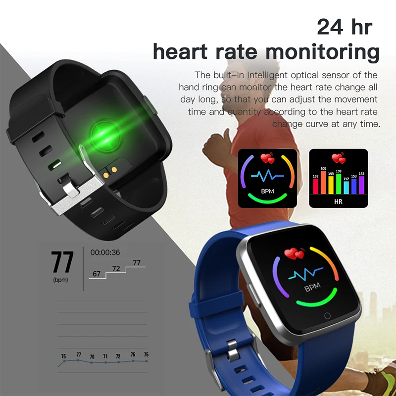 

Smart watch Bracelet Blood Pressure Oxygen Sport Tracker smartwatch Waterproof Heart Rate Monitor Wristband For Men Women ios