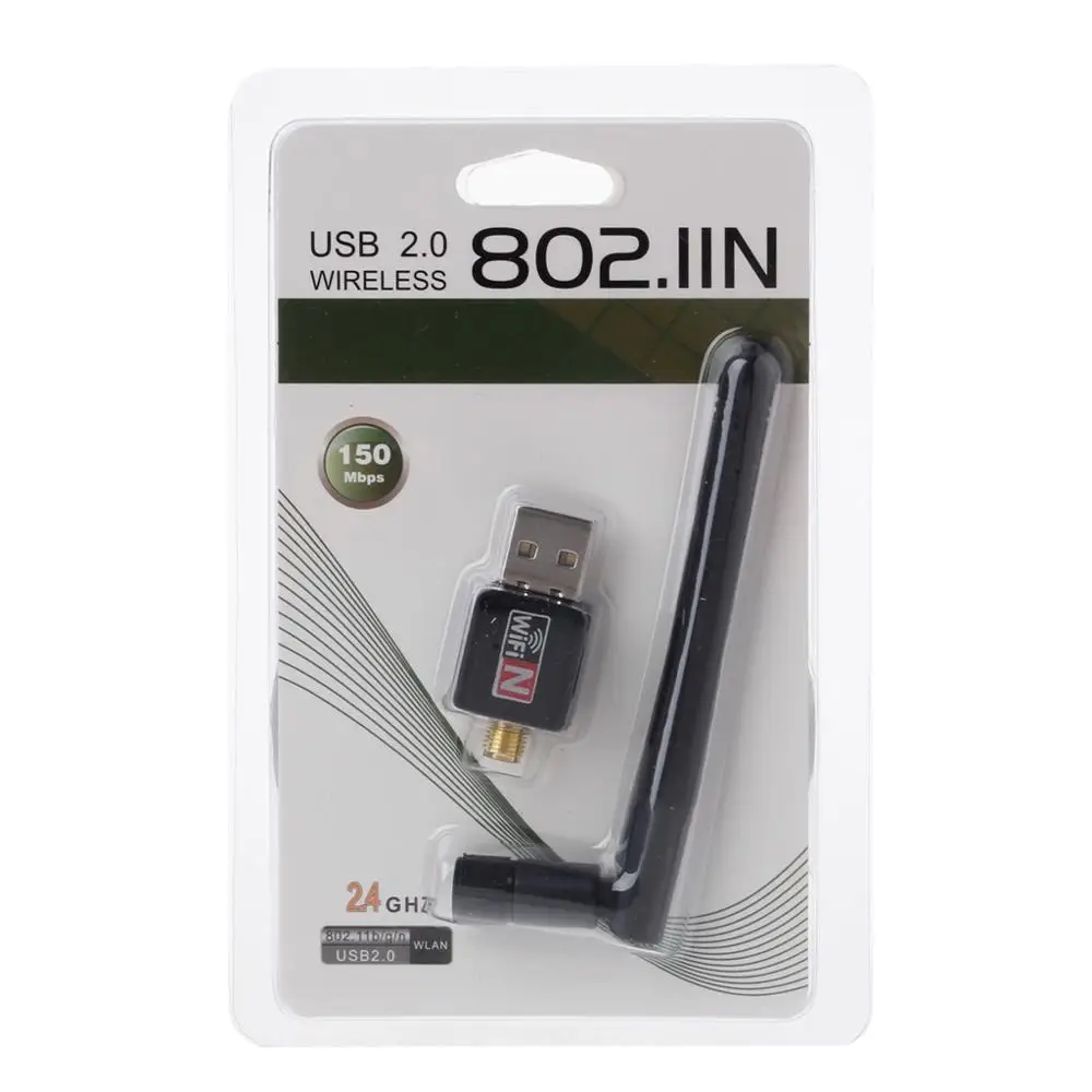 USB Wi Fi адаптер 802.11b/n/g 150 Мбит/с 2 дБ 5 дБ|Сетевые карты| |