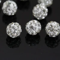 rhinestone ball8mm rhinestone beadssilvers pleated brassshining jewelry findingcrystal beadswedding jewelry accessory
