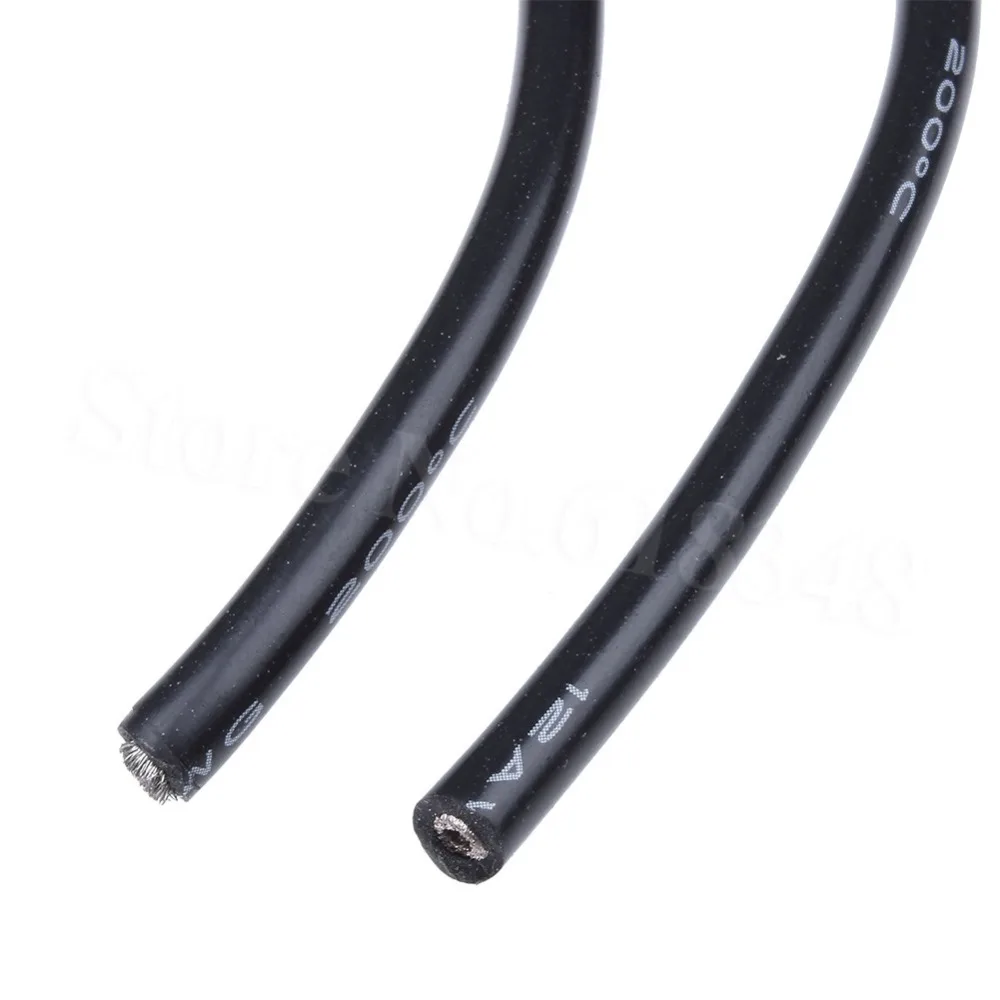 Гибкий силиконовый кабель 12 14 16 AWG красный/черный для радиоуправляемых