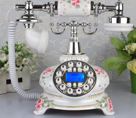 Старинный телефон для дома старинный стационарный свободные руки Синяя