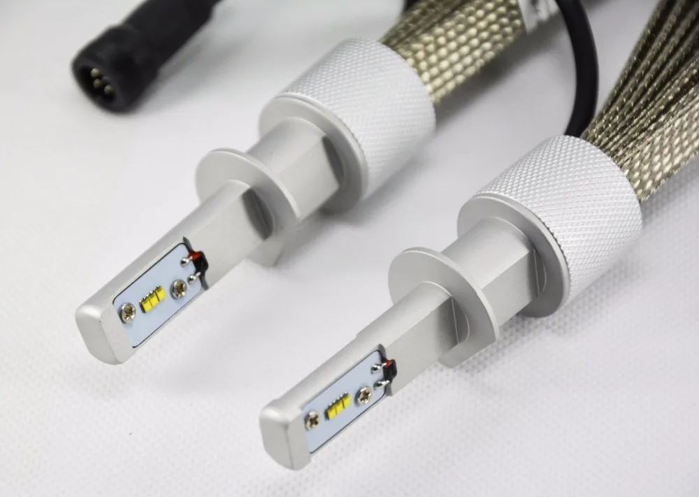 1 комплект H1 50 Вт 4000LM 5S светодиодный фары комплект LUMI светодиодный luxeon ZES 12 светодиодный SMD Чип вентилятора чистый белый 6500 к вождения противотуманные автомобильные лампы