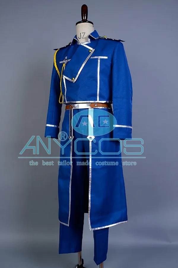 Цельнометаллический цельнометаллический костюм Alchemist Roy Mustang для косплея военной