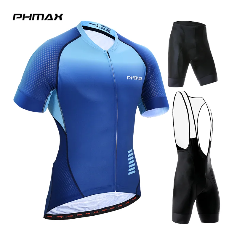 PHMAX Pro Лето Велоспорт Джерси комплект дышащий гоночный Велосипедный спорт костюмы Mountain одежда для езды на велосипеде костюм для мужчин