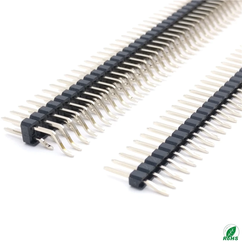 20 шт. 2,54 мм 1x40/2x40Pin Однорядный/двухрядный угловой штыревой разъем 90 градусов SMD/поверхностное монтаж smt PCB оплавления припоя