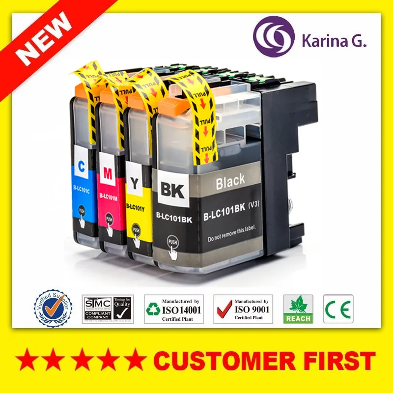 1 Набор для Brother LC101 MFC J4310DW J4410DW J4710DW DCP J152W струйный принтер картриджи LC103|printer