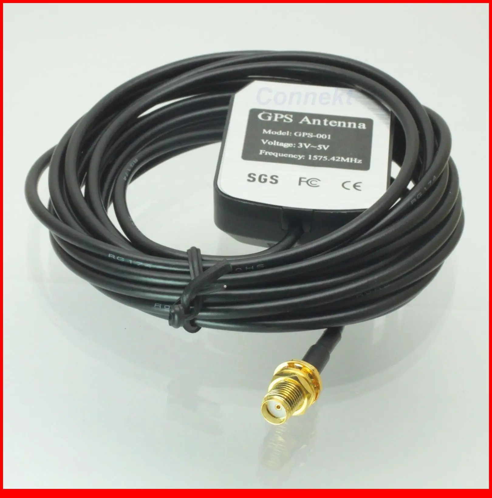 5 шт./лот SMA Гнездовой разъем RG174 3 м кабель мини GPS активная антенна 1575 42 МГц В|connector