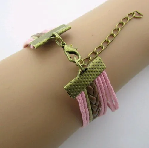 B091 Многофункциональный Модный Цветной восковой браслет в стиле ретро с рисунком