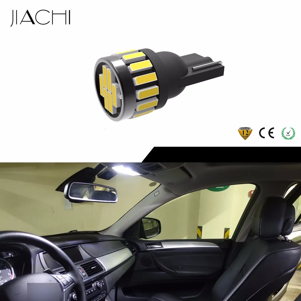 JIACHI 2 шт. автомобильный Стайлинг T10 W5W светодиодный лампы 4014 SMD 168 194 5W5 авто