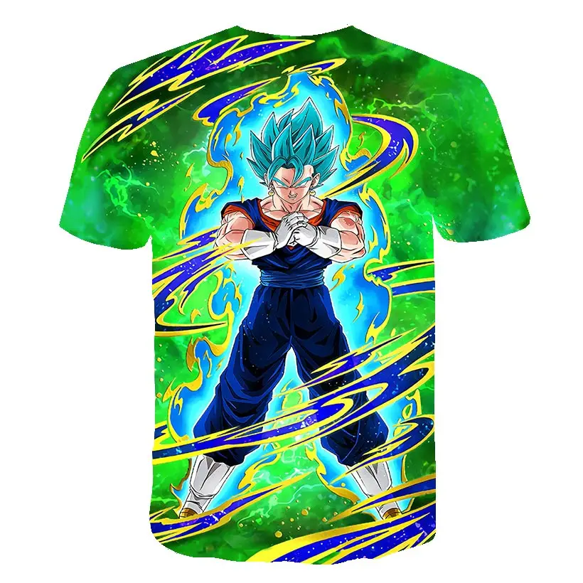 Супер Saiyan футболка с 3d принтом аниме Dragon Ball Z Goku летняя модная Топы для