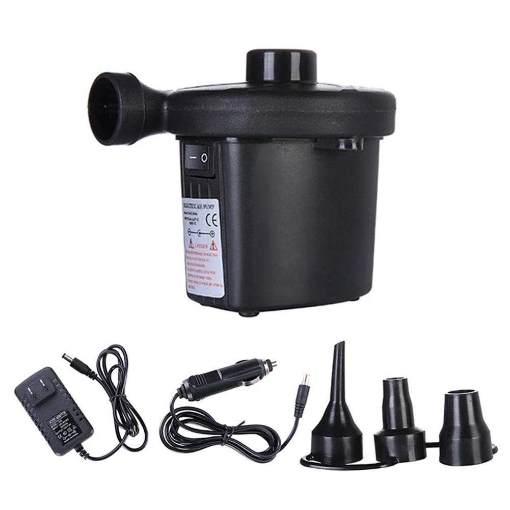 

Hot Compresor Electric Air Pump Automatic & Quick Pumping with 3 Jets for Air Mattress Inflatable Boat Beds JLD
