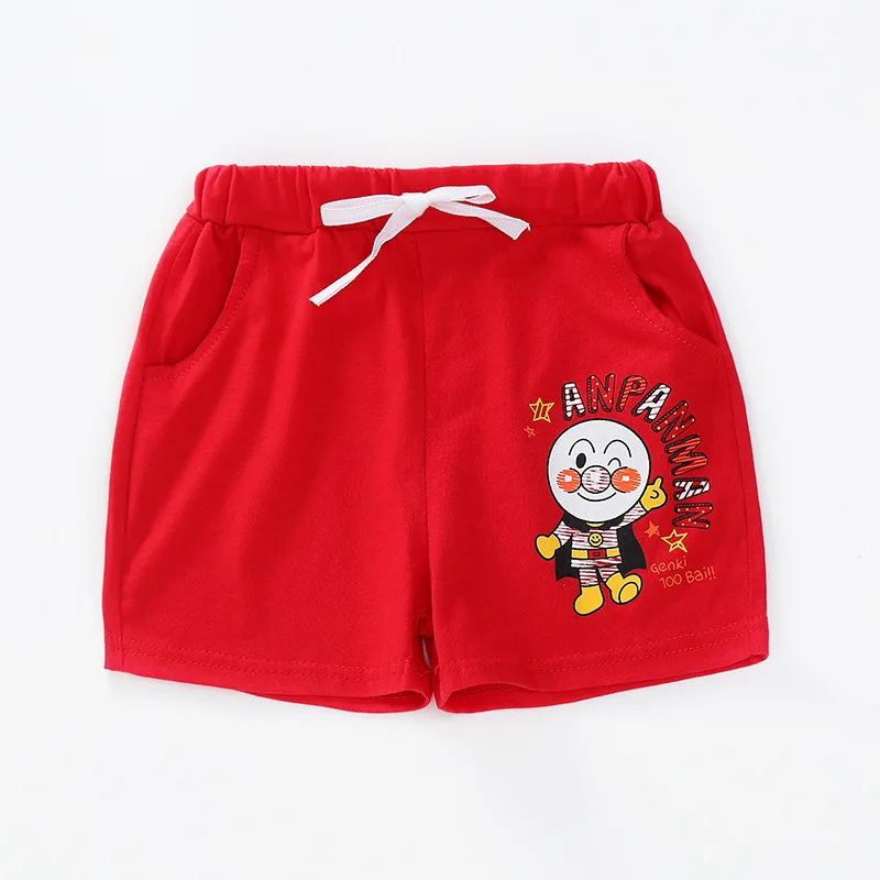 LZF3286 red Хлопок корейский спортивный костюм для Повседневное детские летние шорты для мальчика с рисунком Супермена, пекарни, детские спортивные штаны - Цвет: LZF3286 red