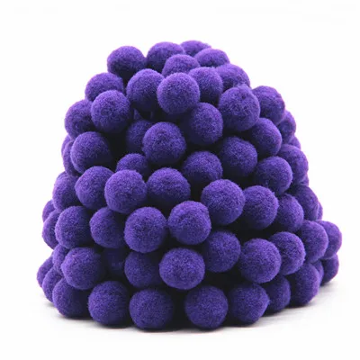 32 Dark purple Верх: помпоны-10/15/20/25 мм помпон мини пышная Нижняя Pompones бальное свадебное украшение швейной детские игрушки Аксессуары 100 шт - Цвет: 32 Dark purple