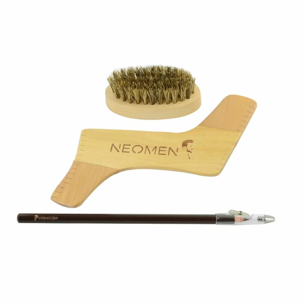 Beard Mustache Brush Comb Gift Kit For Men Care Boar Bristle Hair Shave Unique Groomsmen Gifts | Красота и здоровье