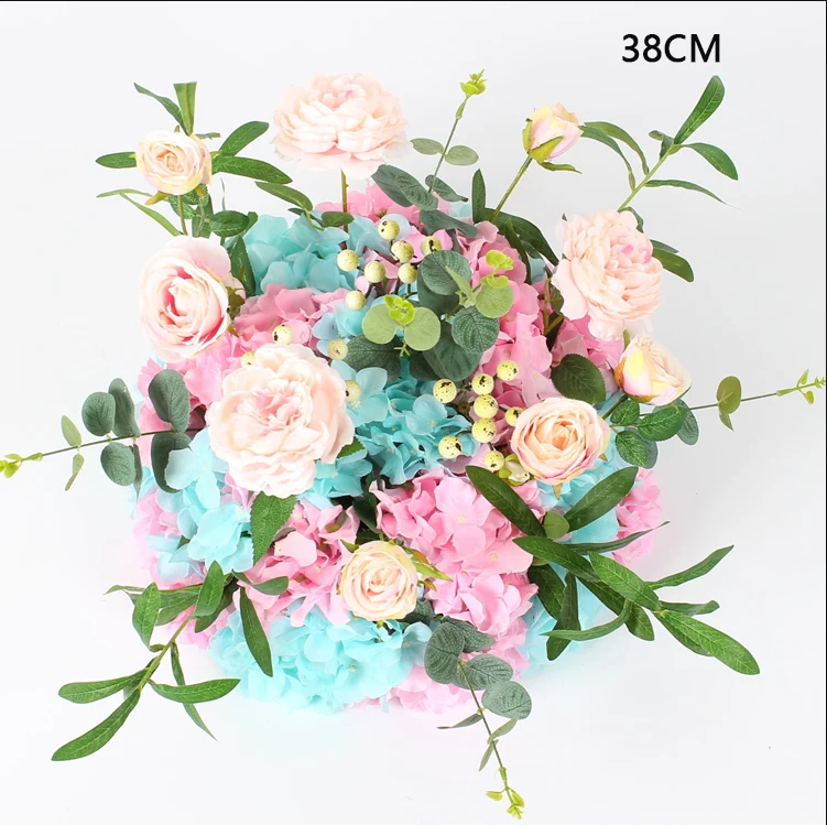 27 35-40 см оливковая ветка Георгин дорожный гид искусственный цветок шар DIY Свадебный декор букета фон стол цветок роза лист ягода - Цвет: 27