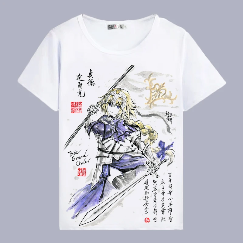 FGO Fate Grand Order Cosplay футболка летняя с героями мультфильма Йона дуги|Костюмы аниме| |