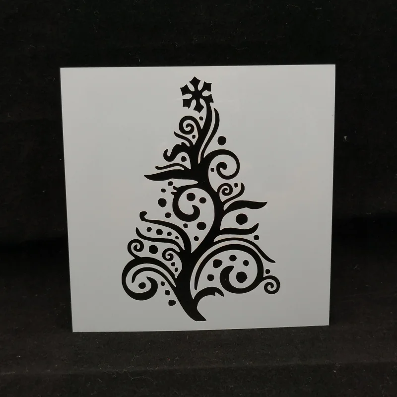 

13*13 Christmas tree Layering Stencils for Diy scrapbook/photo album Decorative Embossing coloring,painting stencil