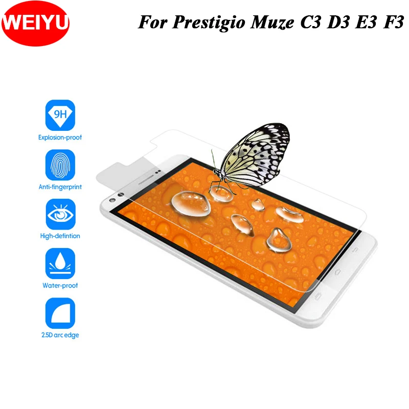 Стеклянная пленка для Prestigio Muze C3 D3 E3 F3 защита экрана телефона ультратонкая PSP 3504 3530