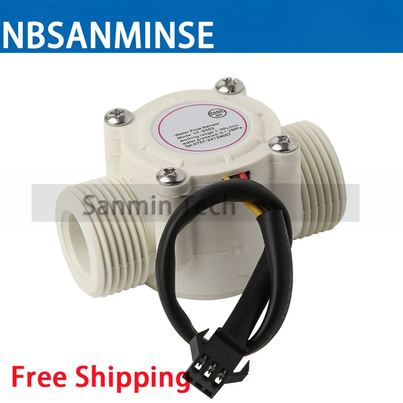 NBSANMINSE SMF-S403 G3/4 Датчик расхода воды 3-24 В водонагреватели кампус салфетки машина