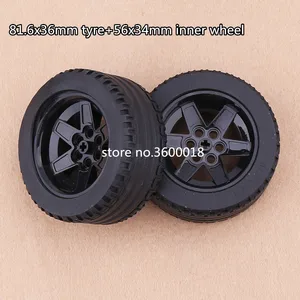 Компл.лот Decool высокотехнологичное автомобильное колесо Совместимо с 15038 56907 81,6x36 мм шина 56x34 мм Hub MOC автомобильные запчасти Land Rover блоки кирпичи