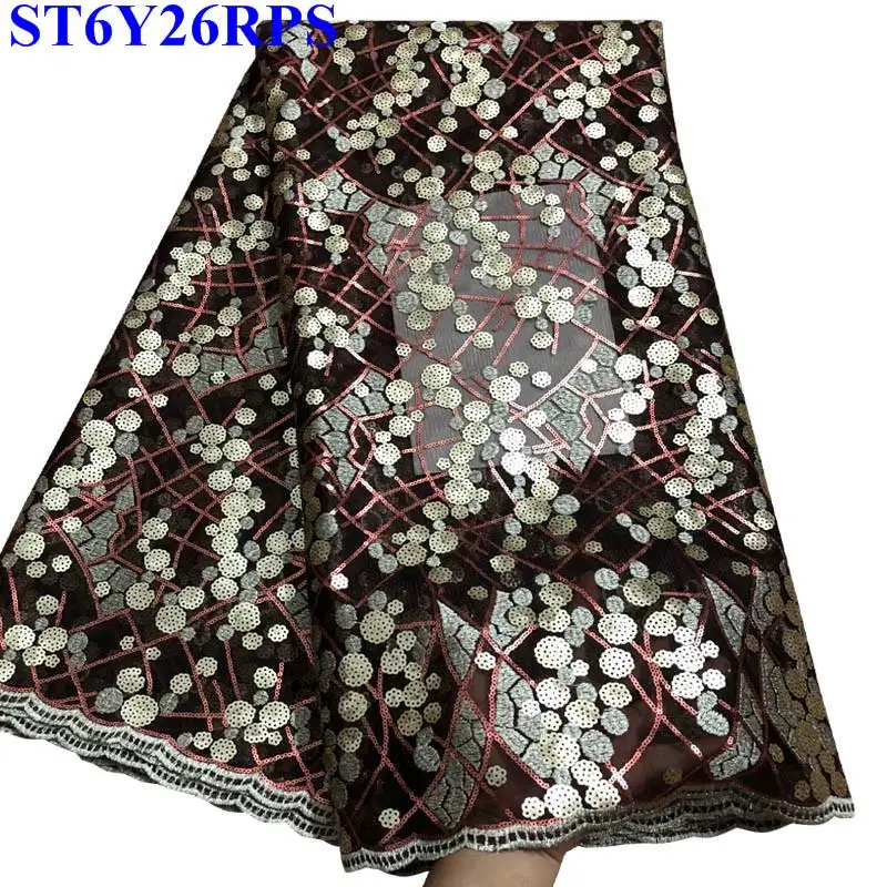 Нигерийские блестки французская Тюлевая кружевная ткань 2018 высокое качество с