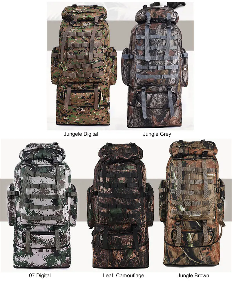 100л Военная Сумка Molle, походный тактический рюкзак, мужские большие рюкзаки, походные дорожные уличные спортивные сумки, рюкзак