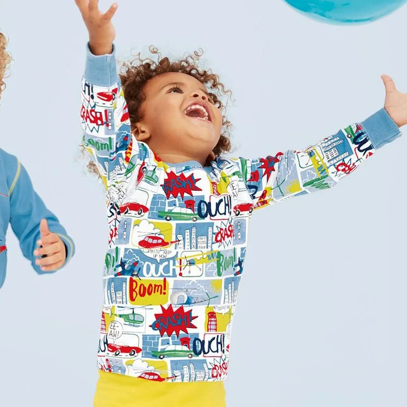 

Children's clothing children's pajamas cartoon knitted long-sleeved tracksuit suit boy