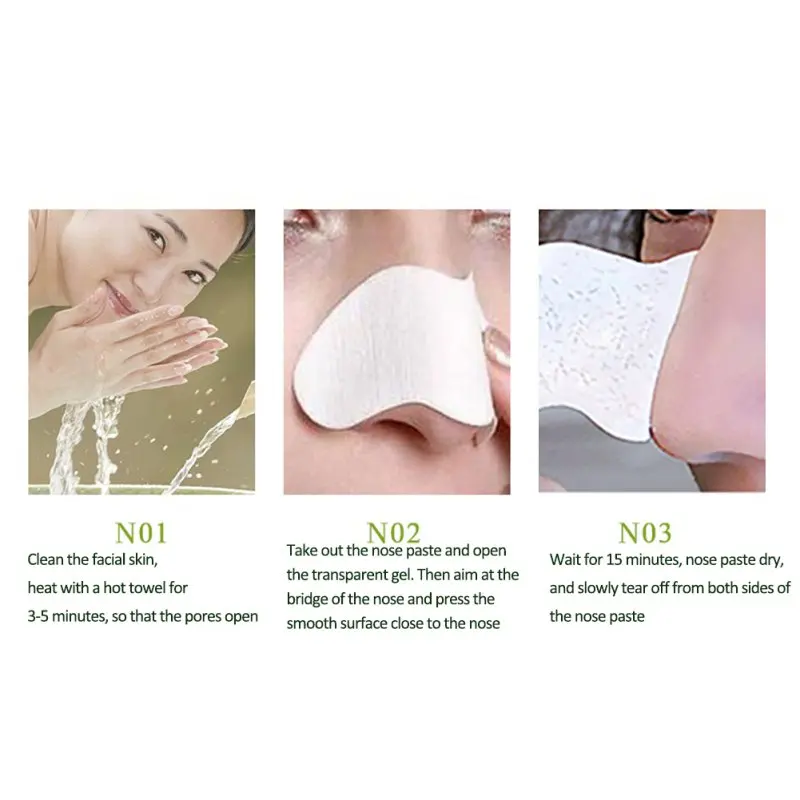 8 шт./компл. Бамбуковый Уголь Нос Маска для удаления угрей акне уменьшить поры