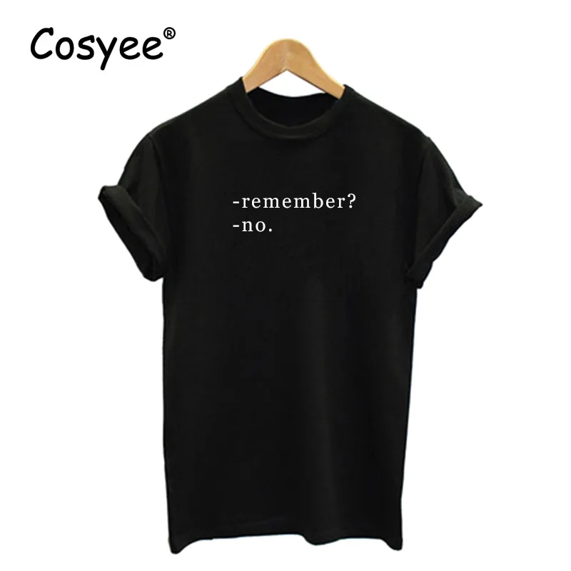 Cosyee помните без Белый Письмо печати Новое поступление женские летние хипстер Vogue