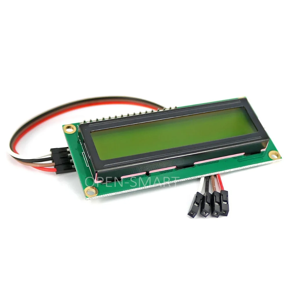 I2C / IIC LCD 1602 желто зеленый модуль дисплея для Arduino|lcd 1602|module for arduinolcd lcd |