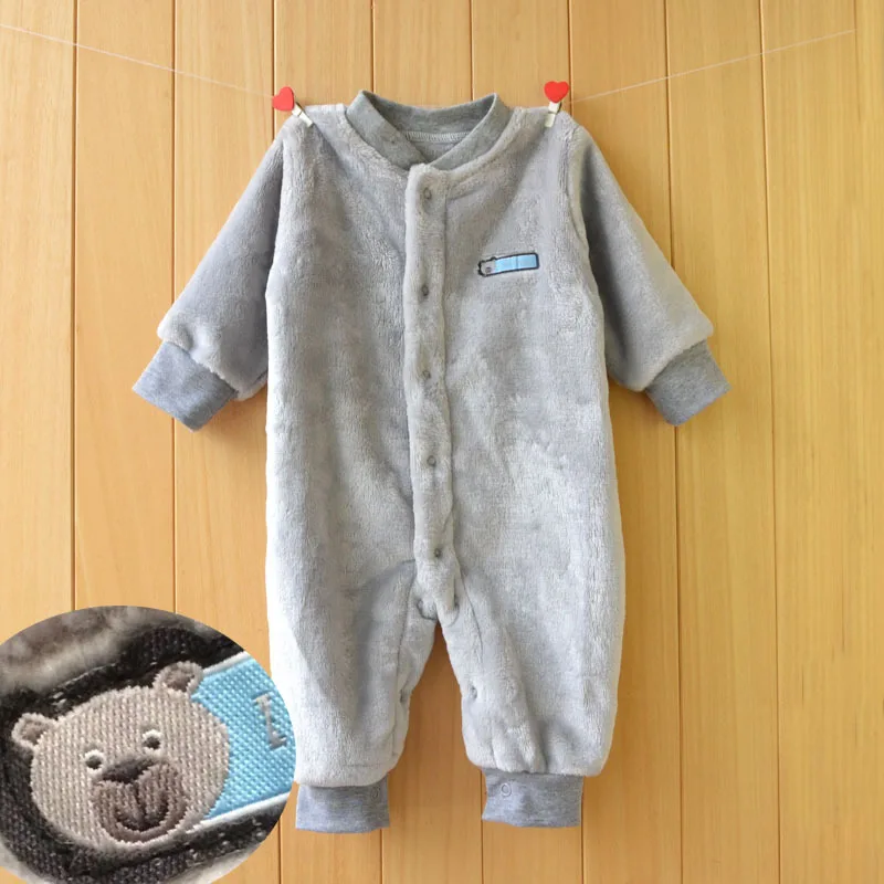 Одежда для младенцев Фланелевые комбинезоны малышей Комбинезоны с длинными