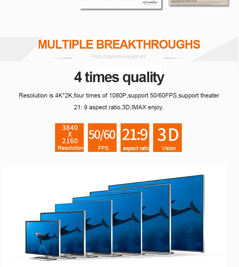 Choseal HDMI кабель 2,0 V 3D 4K* 2K диаметр 11,11 мм HD2.0 кабель нейлоновый плетеный провод для PS3/tv/компьютера/проектора/мультимедиа