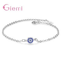 factory price 2 colours women simple style jewelry gift 925 sterling silver bracelet with high quality round pendant