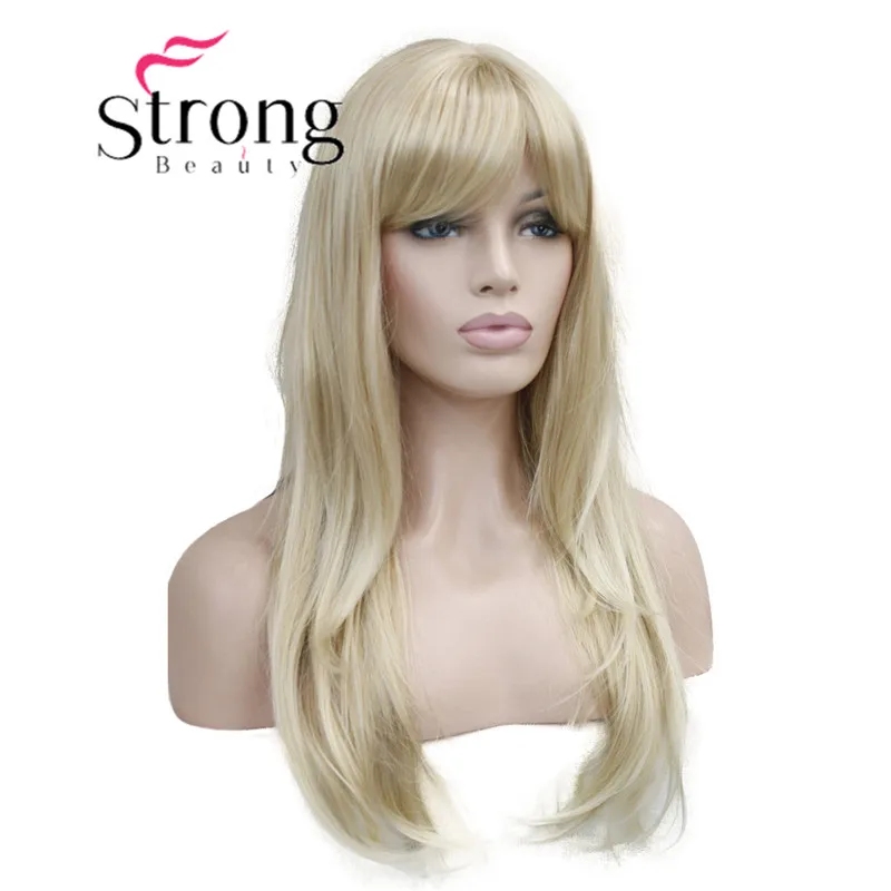 StrongBeauty 2" синтетический парик длинные термостойкие большие волнистые волосы для женщин косплей парик светло-коричневый с выделенным
