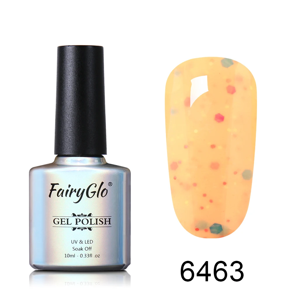 FairyGlo 10 мл сыр конфеты Гель-лак для ногтей замочить от УФ светодиодный Гель-лак длительный гель лак для ногтей нужно верхнее Базовое покрытие лак для ногтей - Цвет: 6463