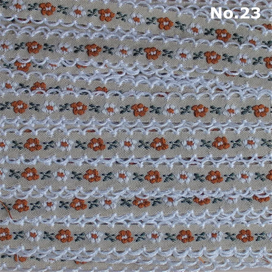 22 ярдов * 12 мм вышивка жаккардовые пасторальные цветы ленты тесьма DIY Швейные