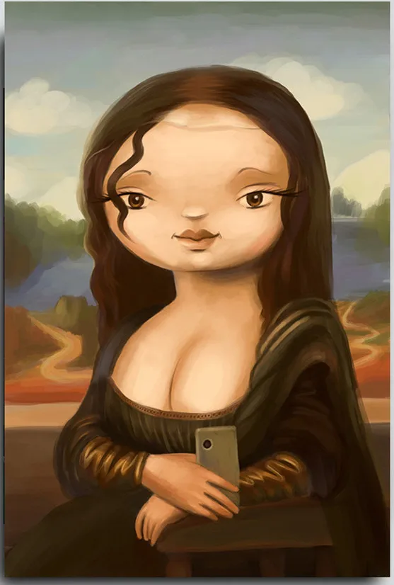 Мультфильм Monalisa Мандала 5d алмазная картина сделай сам полный квадрат/круглый