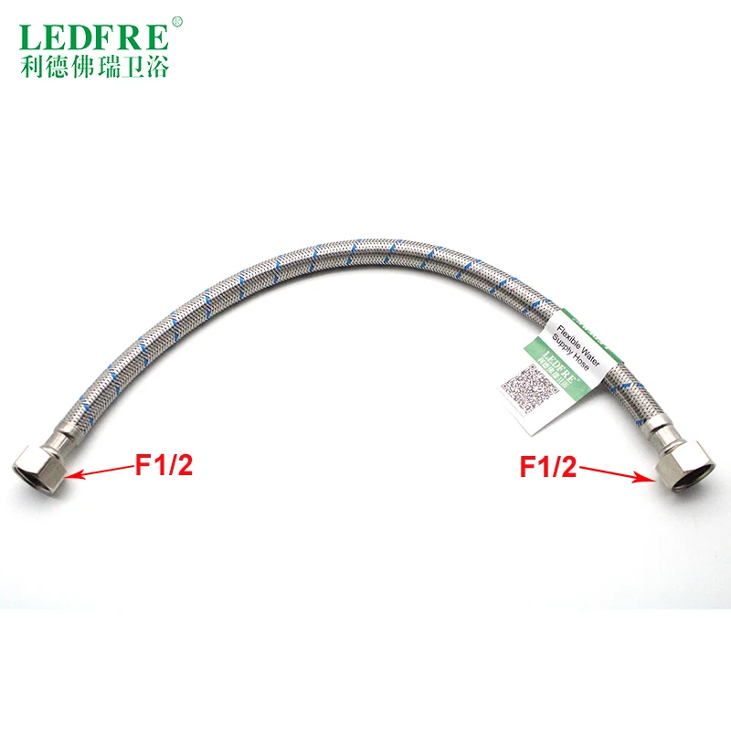 Blue LF15001B 1/" 3/8" 304 из нержавеющей стали плетеный шланг кран линия подачи соединяет трубы кран соединитель ванной водопроводный шланг - Цвет: Blue
