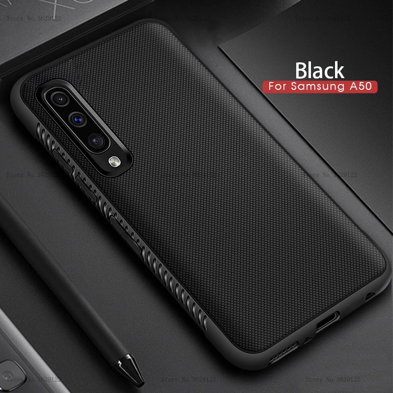 Black Чехол для samsung Galaxy A50 A30 A10 A20 A 30 50 10 на SM A505 A305 S10 S9 Plus чехол s противоударный чехол для телефона - Цвет: Black