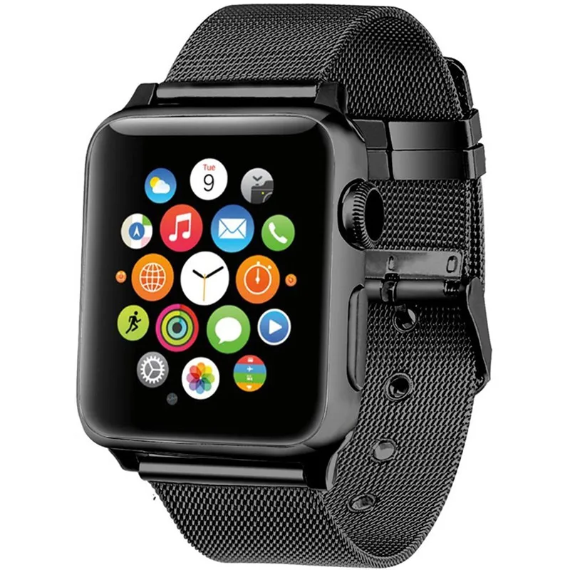 Миланская петля сетчатый браслет для Apple Watch ремешок 38 мм 42 металлическая пряжка
